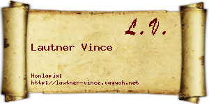 Lautner Vince névjegykártya